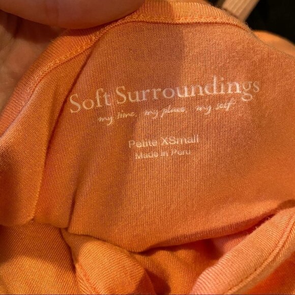 Soft Surroundings Orange Freya Tunic Top Petite XS - Picture 6 of 7